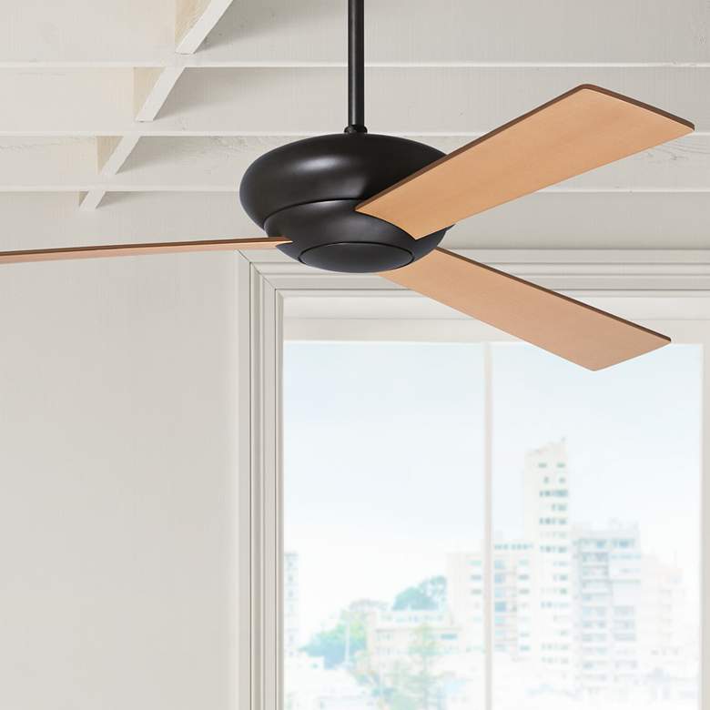 Image 1 42" Period Arts Atlus Bronze Maple Ceiling Fan with Remote