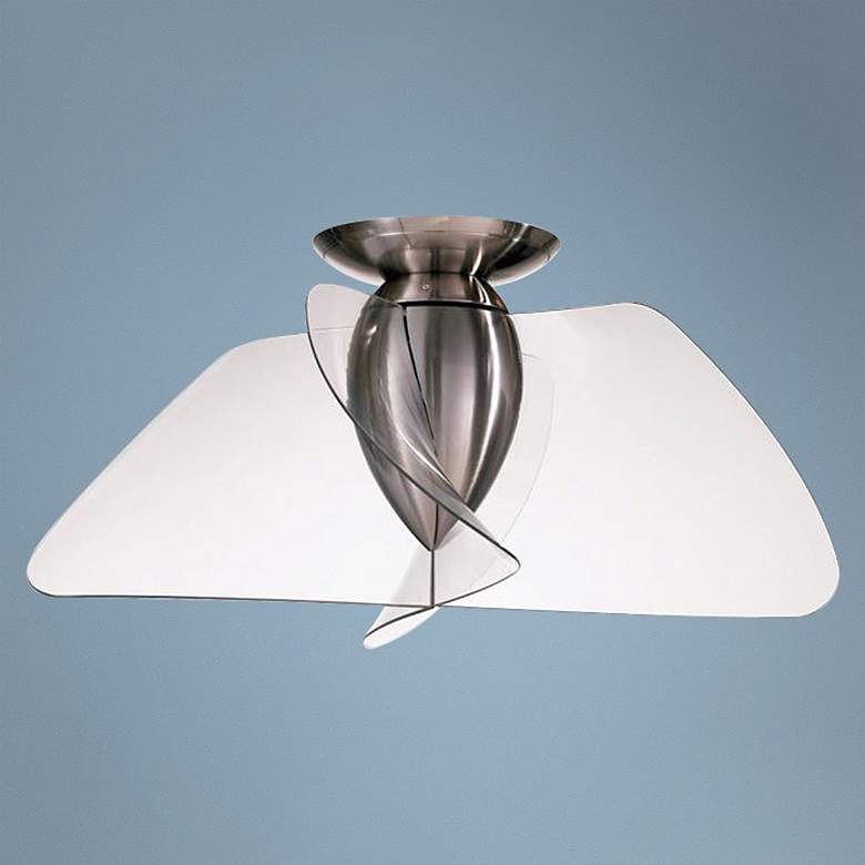 Image 1 42 inch Quorum Angel Collection Clear Blade Ceiling Fan