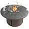 42" Round Outdoor Weave Top Fire Table