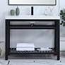 Thumbnail1 of 42 Inch Single Bathroom Metal Vanity In Black