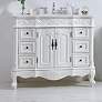 42 Inch Single Bathroom Vanity Set In Antique White in scene