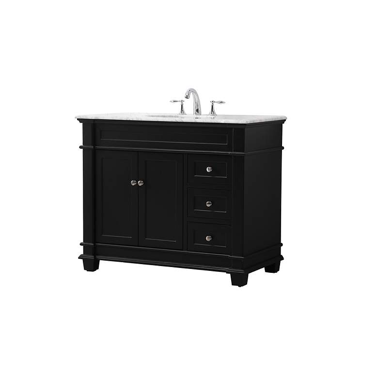 Image 4 42 Inch Single Bathroom Vanity Set In Black more views