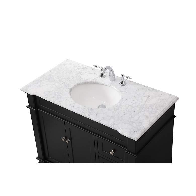 Image 7 42 Inch Single Bathroom Vanity Set In Black more views