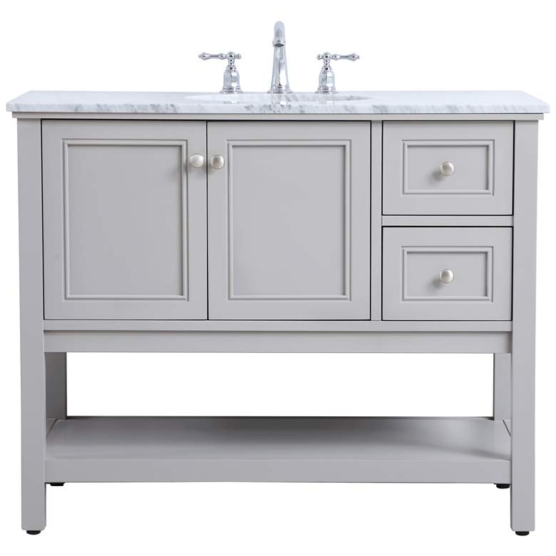 Image 1 42 Inch Single Bathroom Vanity Set In Grey