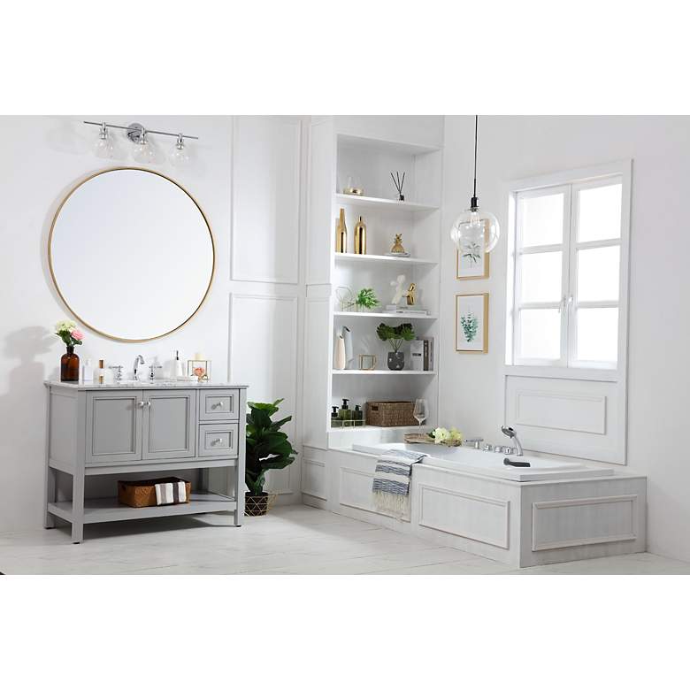 Image 5 42 Inch Single Bathroom Vanity Set In Grey more views