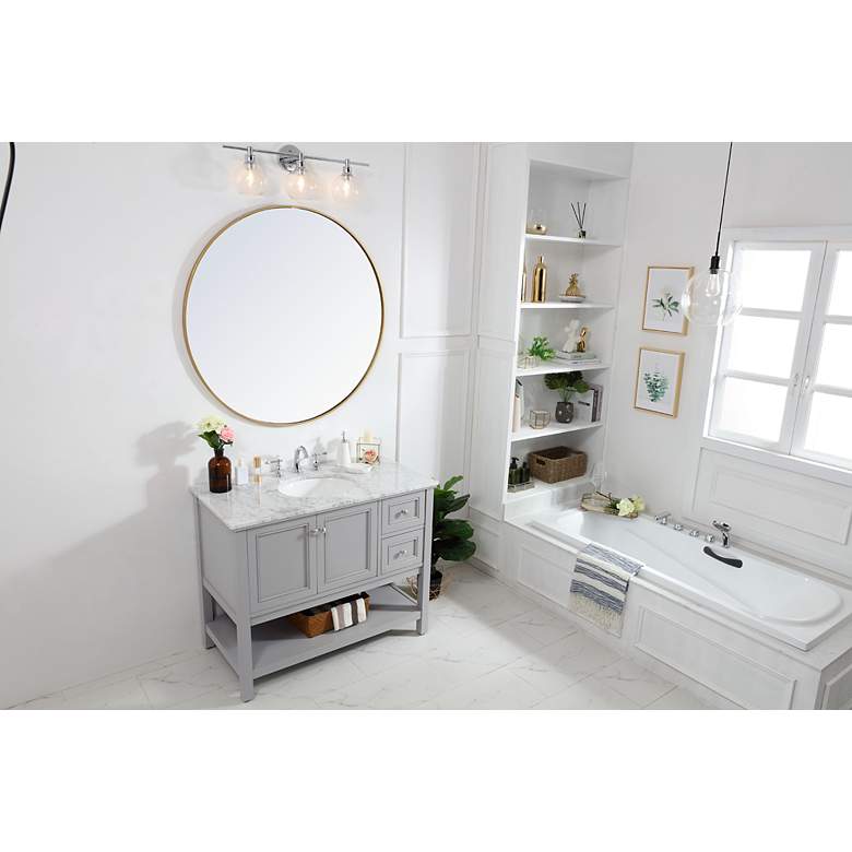Image 6 42 Inch Single Bathroom Vanity Set In Grey more views