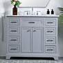 1_42 Inch Single Bathroom Vanity Set In Light Grey