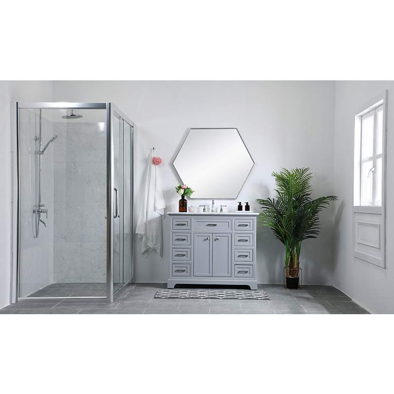 Image 4 42 Inch Single Bathroom Vanity Set In Light Grey more views