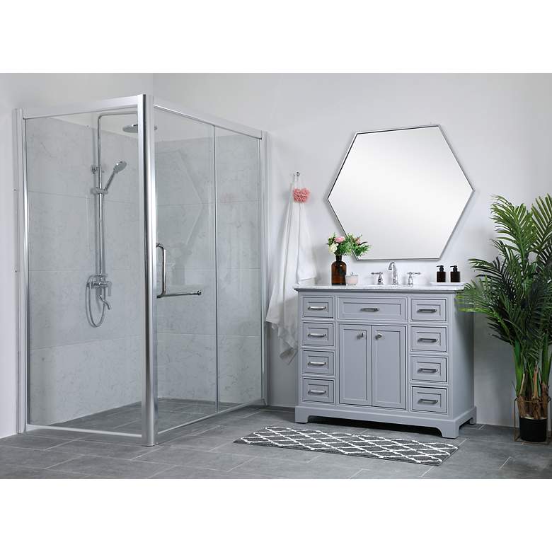 Image 5 42 Inch Single Bathroom Vanity Set In Light Grey more views
