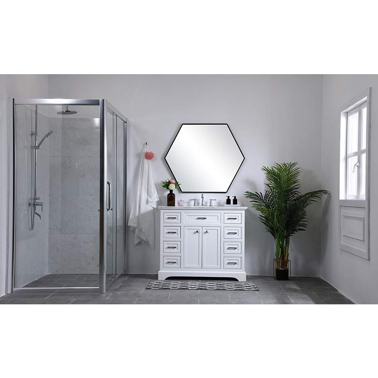 Image 6 42 Inch Single Bathroom Vanity Set In White more views