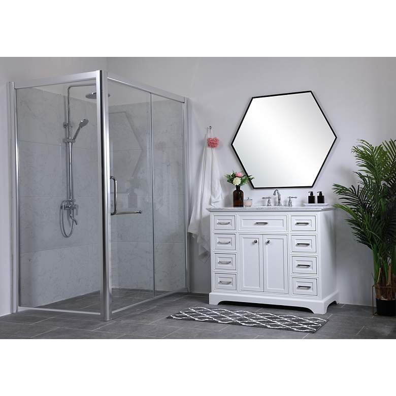 Image 7 42 Inch Single Bathroom Vanity Set In White more views