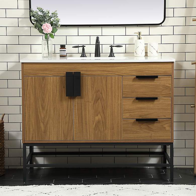 Image 1 42 Inch Single Bathroom Vanity