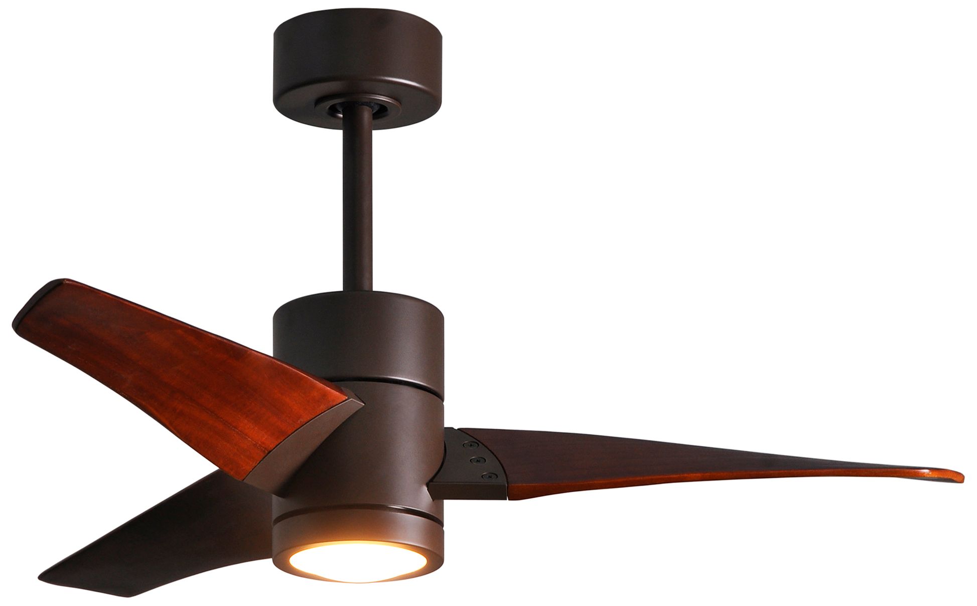 42" Super Janet Bronze LED Ceiling Fan with Walnut Blades