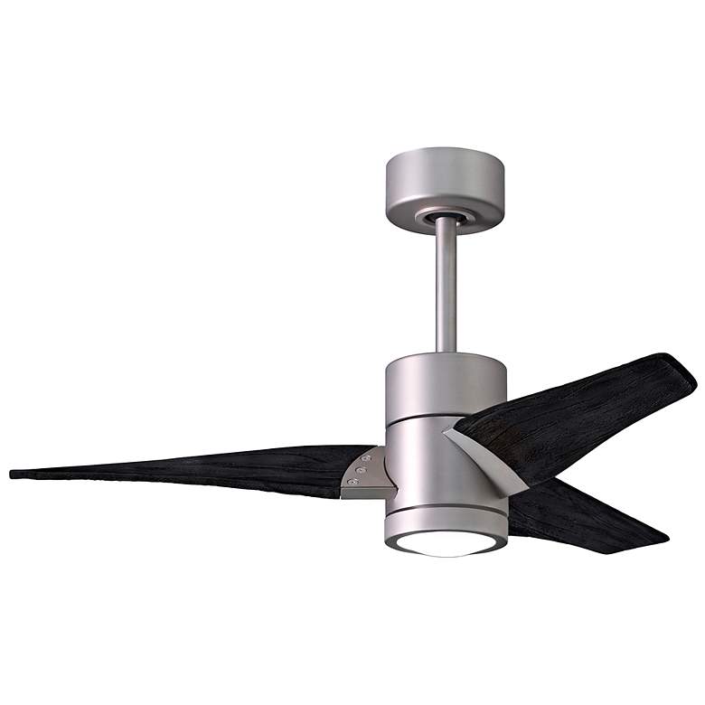 Image 1 42" Super Janet Brushed Nickel and Black LED Ceiling Fan