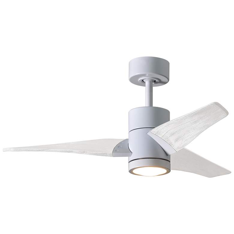 Image 1 42" Super Janet Gloss White LED Ceiling Fan w/ White Blades