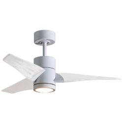 42" Super Janet Gloss White LED Ceiling Fan w/ White Blades