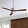 42" Vision II Steel and Teak LED Ceiling Fan with Remote