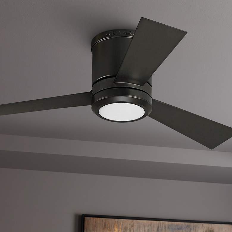 Image 1 42" Visual Comfort Clarity II Bronze LED Hugger Fan with Remote