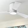 1_42" Visual Comfort Clarity II Matte White LED Hugger Fan with Remote