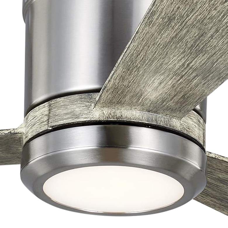 Image 3 42" Visual Comfort Clarity Max Brushed Steel Hugger Fan with Remote more views