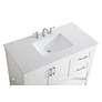 4_42-Inch White Single Sink Bathroom Vanity With White Calacatta Quartz Top more views
