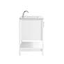 7_42-Inch White Single Sink Bathroom Vanity With White Calacatta Quartz Top more views