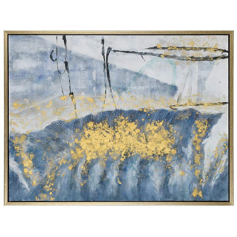 Image 1 42" x 32" Austin Allen James Abstract Painting 1 Gold Frame Wall