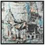 2_42" x 42" Streetside Sketch Black Frame Hand Painted Canvas Wall