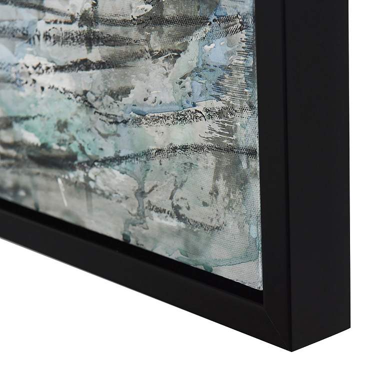 Image 6 42" x 42" Streetside Sketch Black Frame Hand Painted Canvas Wall  more views