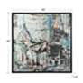 7_42" x 42" Streetside Sketch Black Frame Hand Painted Canvas Wall  more views