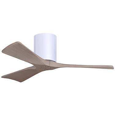 42" Irene-3H Matte White and Gray Ash Ceiling Fan
