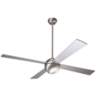 42" Modern Fan Ball Brushed Aluminum Ceiling Fan with Remote