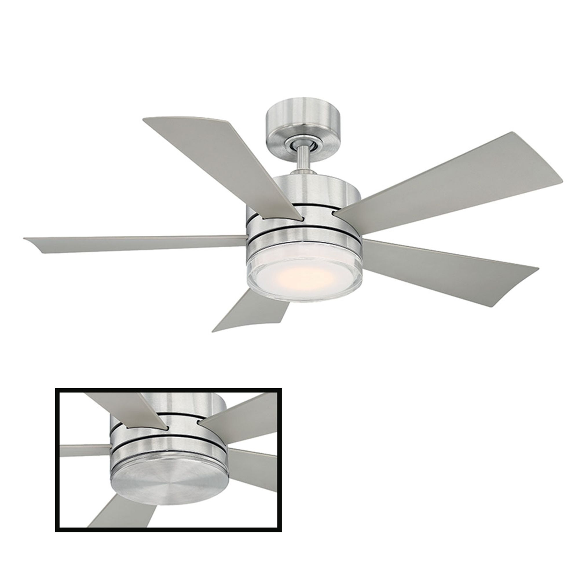 Image 3 42" Modern Forms Wynd LED Marine Grade Steel Smart Fan Made to Order more views