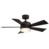 42" Modern Forms Wynd Matte Black 2700K LED Smart Ceiling Fan