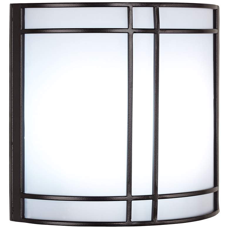 Image 1 42172 - White Acrylic Wall Sconce with Texture Slate Frame