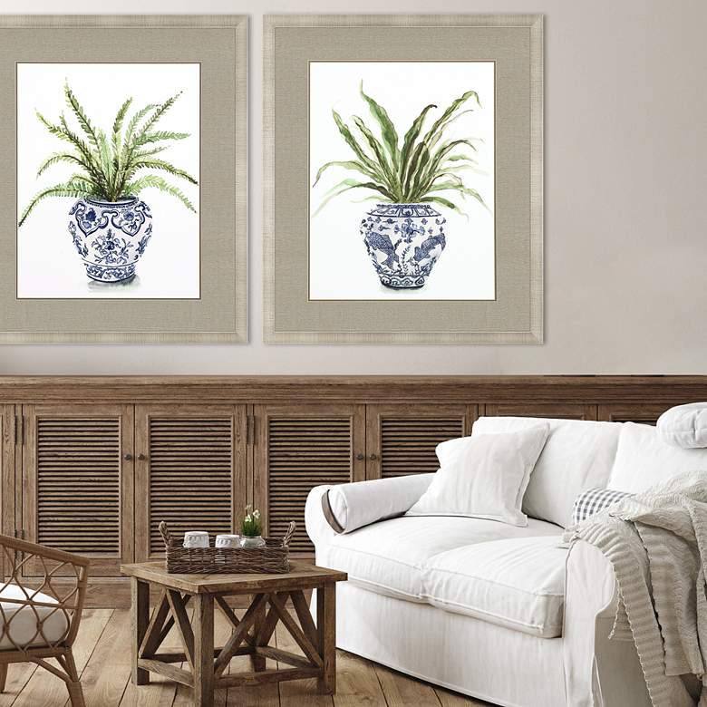Image 1 Fern House II 42" High Rectangular Giclee Framed Wall Art in scene