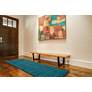 Thumbnail1 of Luna 5798049 2'6"x8' Teal Marled Wool Runner Area Rug in scene