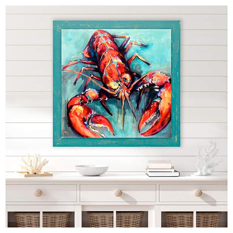 Image 1 Lobster 35"W x 35"H Wall Sculpture in scene