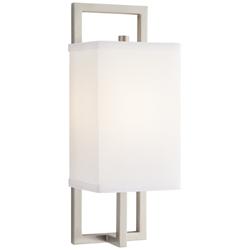 42E70 - 13.5&quot; H Brushed Nickel Wall Sconce - Direct Wire