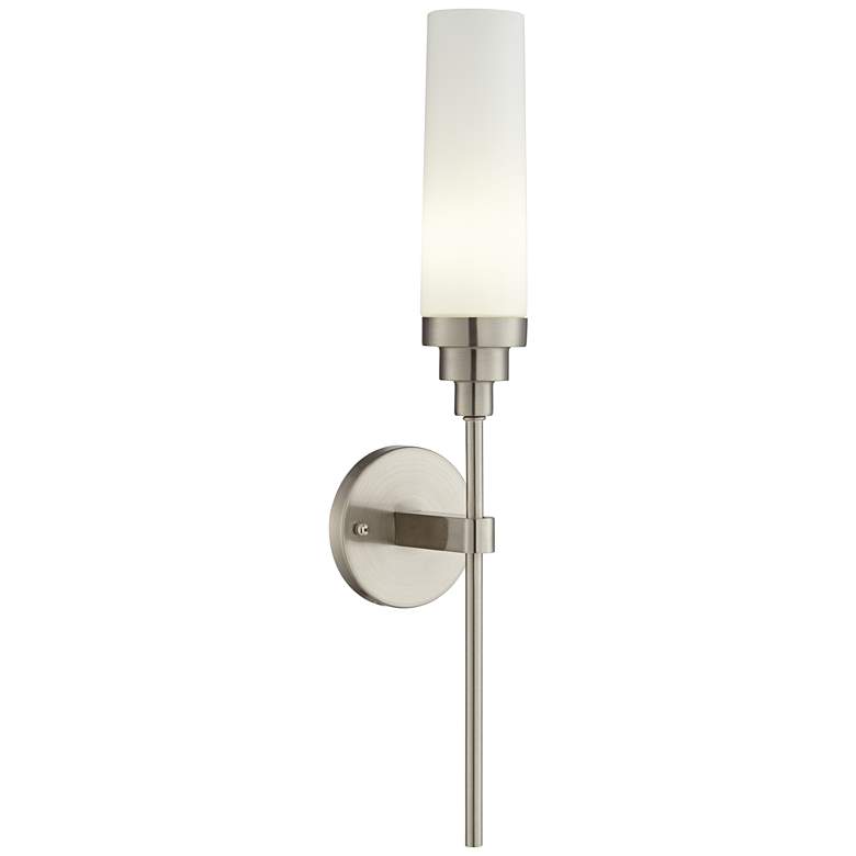 Image 1 42F83 - Brushed Nickel Wall Sconce with Glass Shade