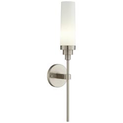 42F83 - Brushed Nickel Wall Sconce with Glass Shade
