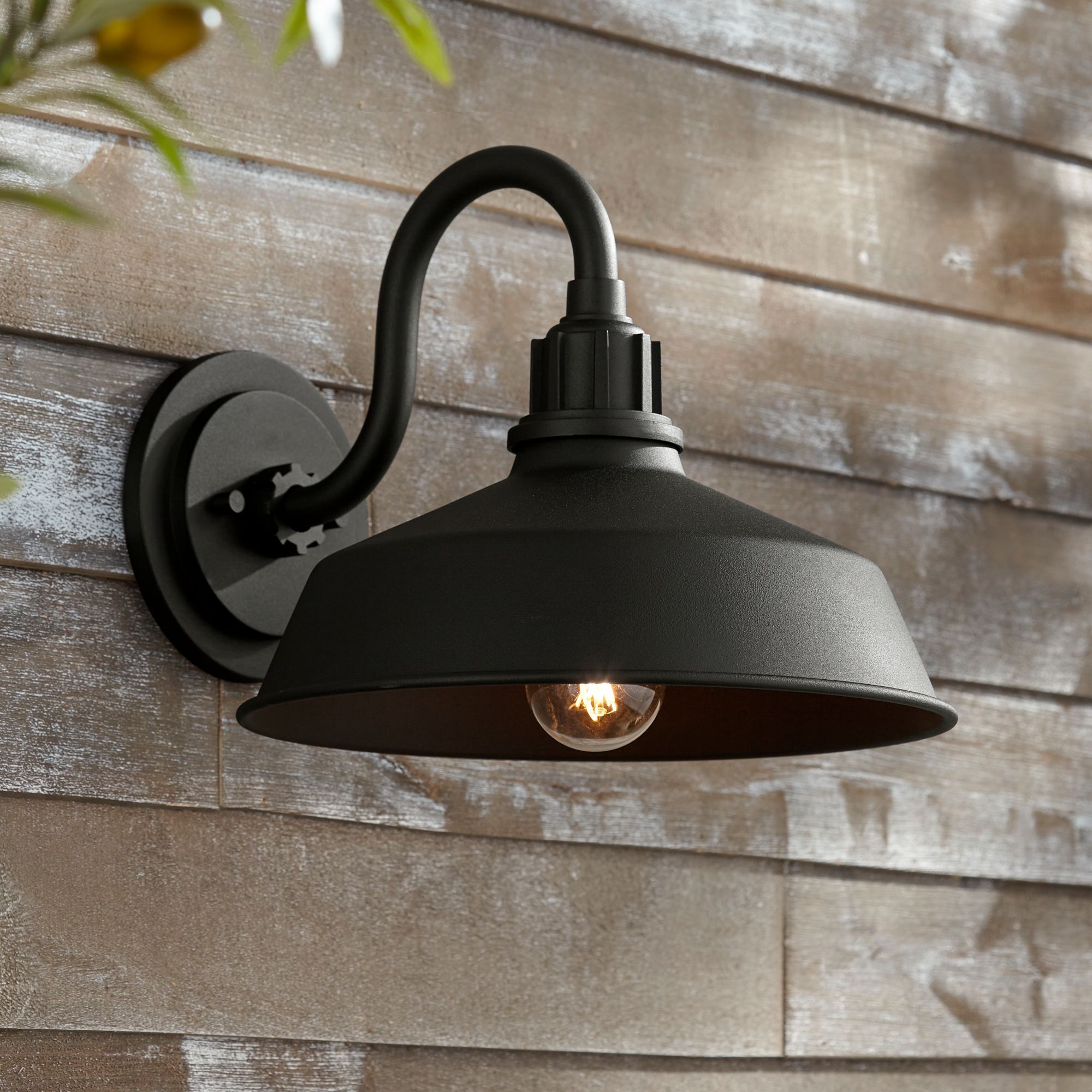 Watch A Video About the Franklin Iron Arnett Textured Black Outdoor Barn Wall Light