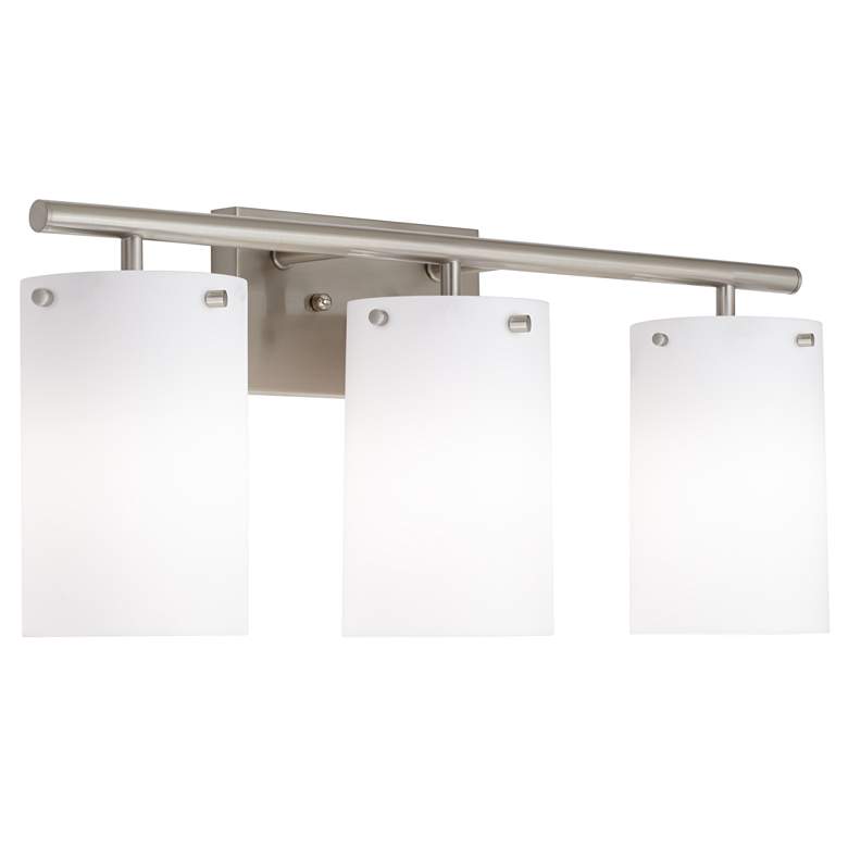 Image 1 42G20 - 24 inch Brushed Nickel Vanity with Frosted Glass Shades