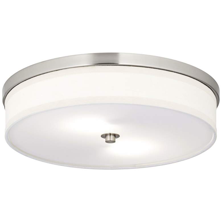 Image 1 42G22-16" FlushMounted Ceiling Fixture w/White Frosted Glass