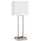 42G51 - Brushed Nickel Table Lamp with Square Tube 2xUSB