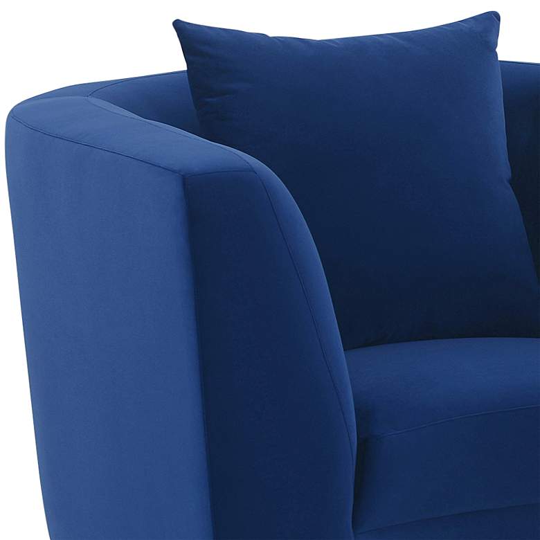 Image 3 42x38x31 Melange Blue Accent Chair more views