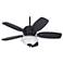 43" Casa Optima Matte Black Ceiling Fan with Light Kit
