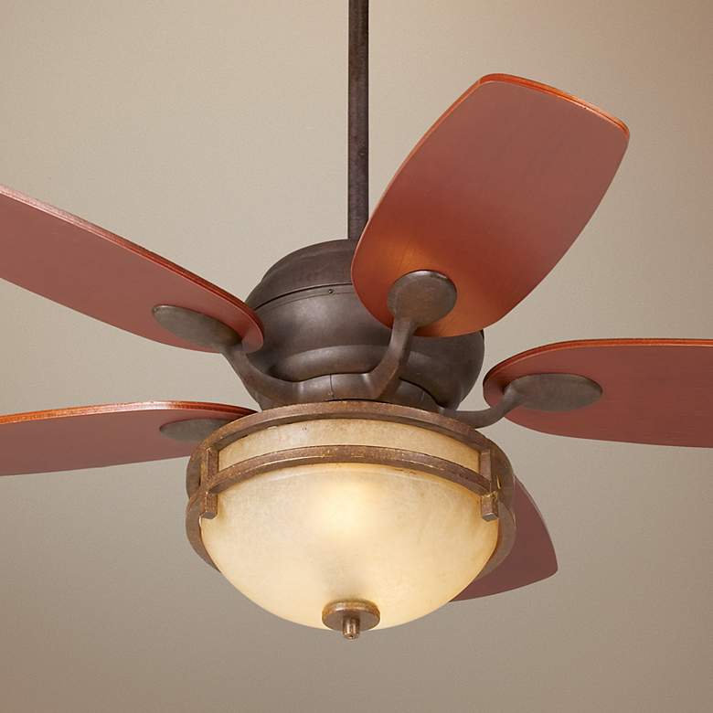 Image 1 43 inch Casa Vieja&#174; Black Rust Teak Blades Ceiling Fan