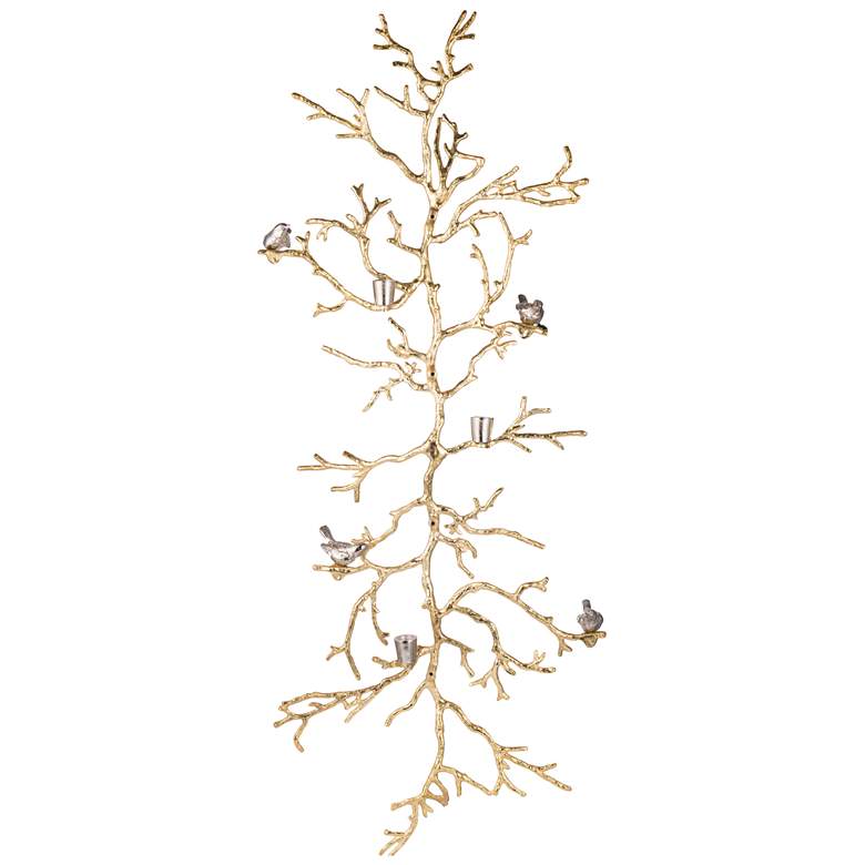 Image 1 43" Gold and Nickel Onward Branch 4-Candlestick Table Display