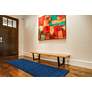 Thumbnail1 of Luna 5798049 2'6"x8' Navy Blue Marled Wool Runner Area Rug in scene